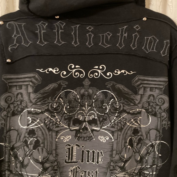 AFFLICTION MENS VINTAGE HOODIE - Picture 5 of 11